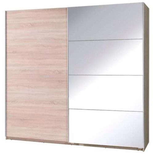 Skriňa Twister 3 dub sonoma/zrkadlo 225 cm