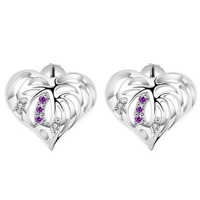 Náušnice Silver Heart-Strieborná KP1238
