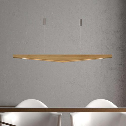 Lucande Dila závesné LED, dub prírodný 88 cm