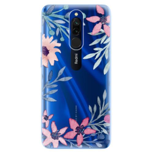 Odolné silikónové puzdro iSaprio - Leaves and Flowers - Xiaomi Redmi 8