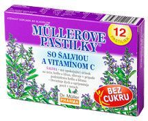 MÜLLEROVE PASTILKY so šalviou a vit. C bez cukru 12ks
