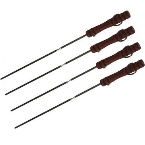Chrómované ihlice na opekanie,BBQ 40 cm,4KS