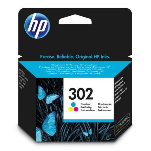 HP originál ink F6U65AE, HP 302, color, blister, 165/165/165str., 4ml, HP OJ 3830,3834,4650, DJ 2130,3630,1010, Envy 4520