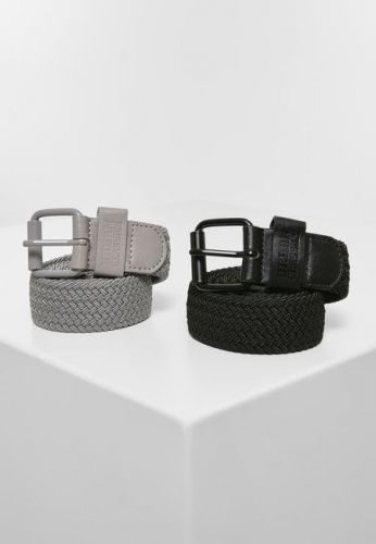 Urban Classics Elastic Belt Set blk/gry - L/XL