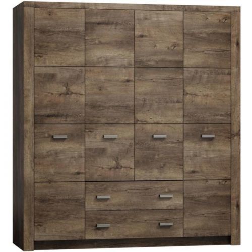 Skriňa Indianapolis I18 4D tmavý popol