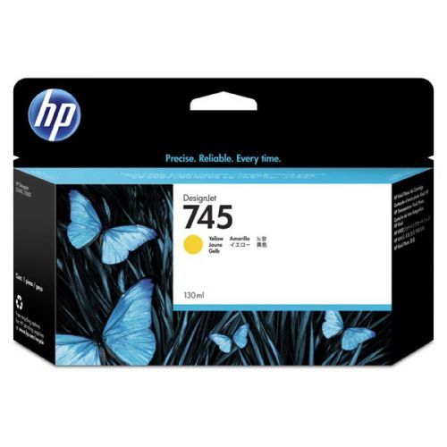 HP originál ink F9J96A, HP 745, yellow, 130ml, HP DesignJet HD Pro MFP, DesignJet Z2600, Z5600