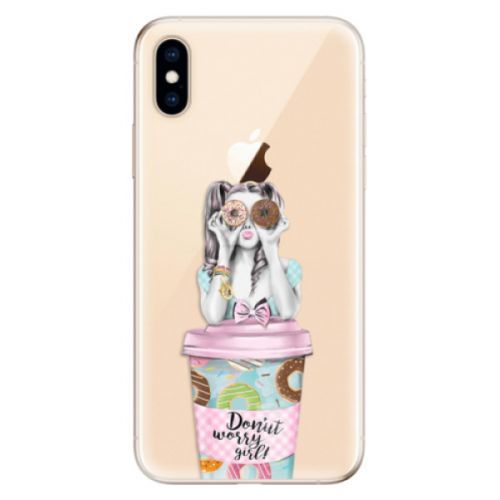 Odolné silikónové puzdro iSaprio - Donut Worry - iPhone XS
