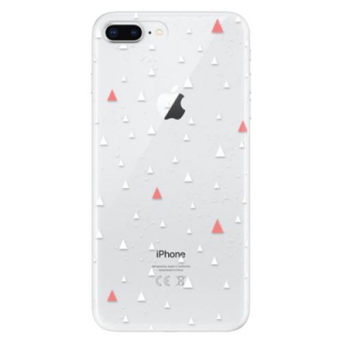 Odolné silikónové puzdro iSaprio - Abstract Triangles 02 - white - iPhone 8 Plus