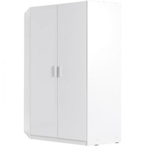 Rohová skriňa 117 cm biela lesklá/biela alpská Snow 06