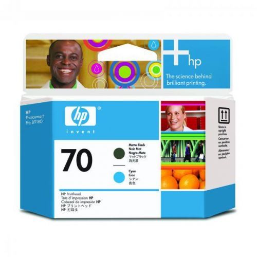 HP originál tlačová hlava C9404A, HP 70, matte black/cyan, HP Photosmart Pro B9180, Designjet Z2100, Z3100