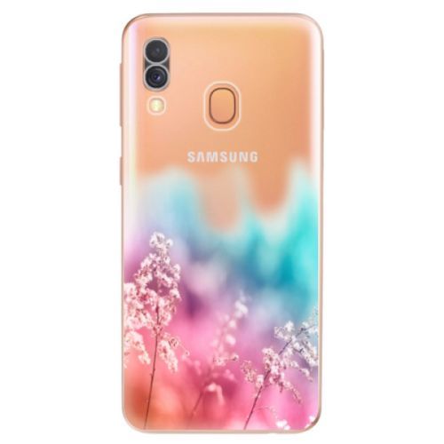 Odolné silikónové puzdro iSaprio - Rainbow Grass - Samsung Galaxy A40