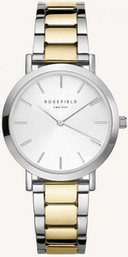 Rosefield The Tribeca White Sunray Steel Silver Gold Duo TWSSG-T63
