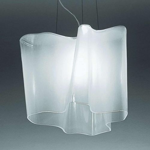 Závesná lampa Artemide Logico 1pl dĺžka 40 cm sivá