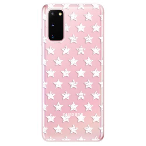 Odolné silikónové puzdro iSaprio - Stars Pattern - white - Samsung Galaxy S20