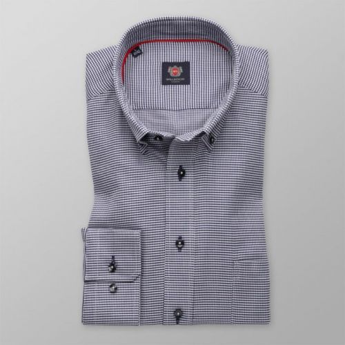 Pánska slim fit košeľa London (výška 176-182) 8589 sa vzorom a úpravou easy care