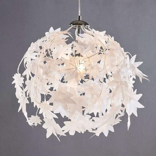Závesná lampa Maple v lístkový vzhľad 38 cm
