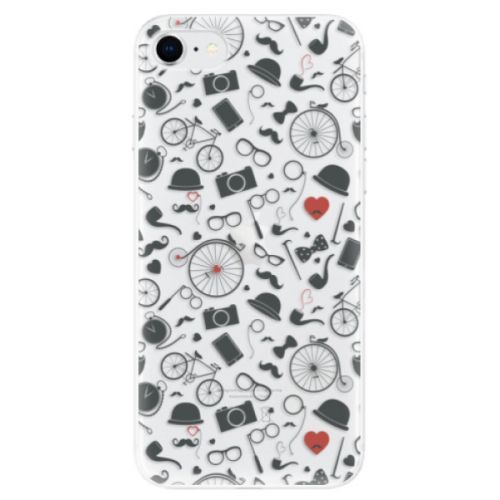 Odolné silikónové puzdro iSaprio - Vintage Pattern 01 - black - iPhone SE 2020