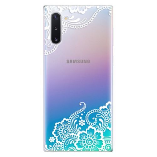 Odolné silikónové puzdro iSaprio - White Lace 02 - Samsung Galaxy Note 10