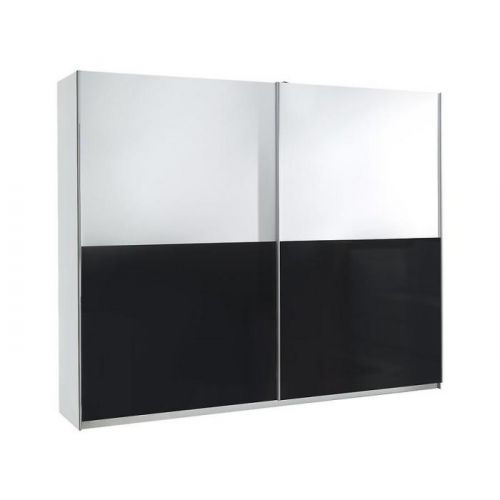 Skriňa Lux 5 244 cm biela  lesklá/čierna  lesklá