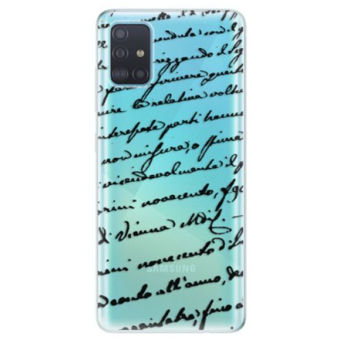 Odolné silikónové puzdro iSaprio - Handwriting 01 - black - Samsung Galaxy A51