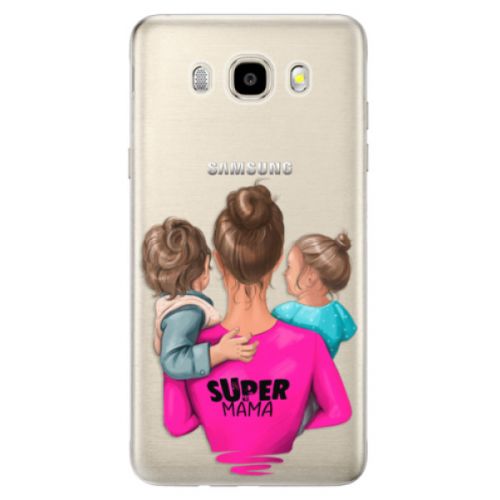 Odolné silikónové puzdro iSaprio - Super Mama - Boy and Girl - Samsung Galaxy J5 2016