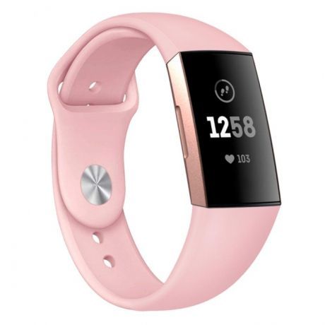 Fitbit Charge 3 Silicone (Small) remienok, Sand Pink