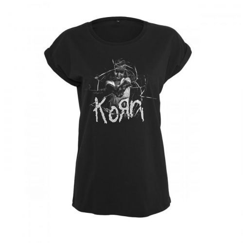 Korn - Tričko Ladies Cracked Glass Tee - Žena, Čierna, XL
