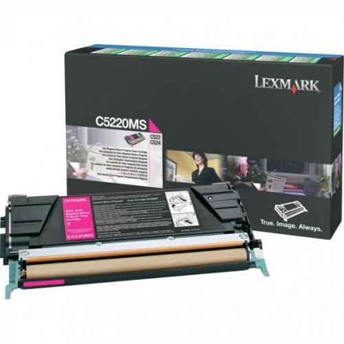 Lexmark originál toner C5220MS, magenta, 3000str., return, Lexmark C522n, C524