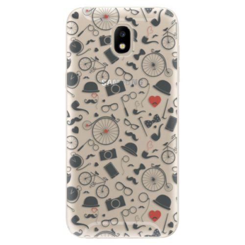 Odolné silikónové puzdro iSaprio - Vintage Pattern 01 - black - Samsung Galaxy J5 2017