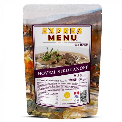 EXPRES MENU Hovädzí Stroganoff bez lepku 2 porcie