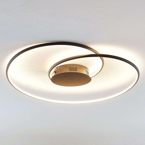 Lindby Joline stropné LED svietidlo, čierne, 70 cm