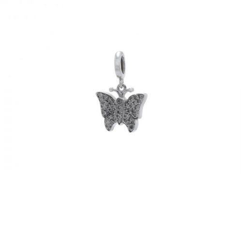 Zlatý prívesok FLORA - motýľ white