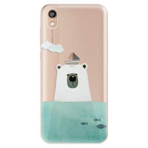 Odolné silikónové puzdro iSaprio - Bear With Boat - Huawei Honor 8S
