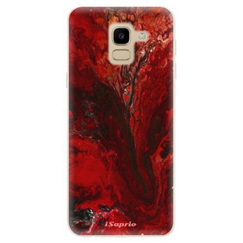 Odolné silikónové puzdro iSaprio - RedMarble 17 - Samsung Galaxy J6