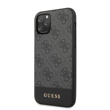 GUHCN61G4GLGR Guess 4G Stripe Zadní Kryt pro iPhone 11 Grey (EU Blister)