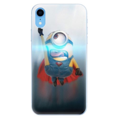 Odolné silikónové puzdro iSaprio - Mimons Superman 02 - iPhone XR