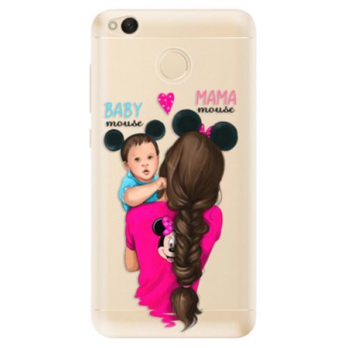 Odolné silikónové puzdro iSaprio - Mama Mouse Brunette and Boy - Xiaomi Redmi 4X
