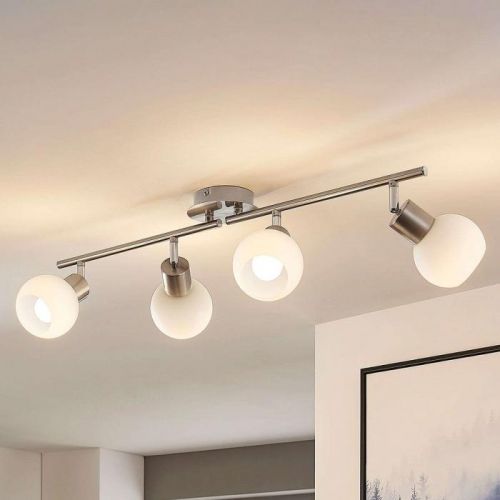 Stropné LED svietidlo Elaina 4-pl, matný nikel