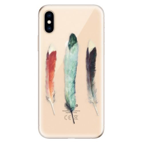 Odolné silikónové puzdro iSaprio - Three Feathers - iPhone XS