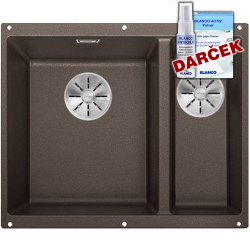 BLANCO SUBLINE 340/160-U káva, vanička vľavo