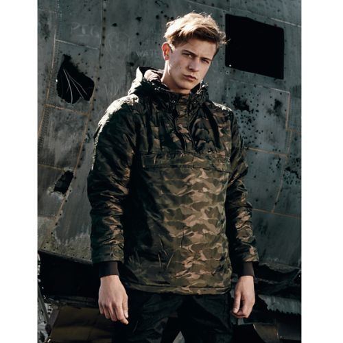 Urban Classics Padded Camo Pull Over Jacket darkolive - S