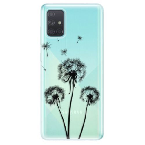 Odolné silikónové puzdro iSaprio - Three Dandelions - black - Samsung Galaxy A71