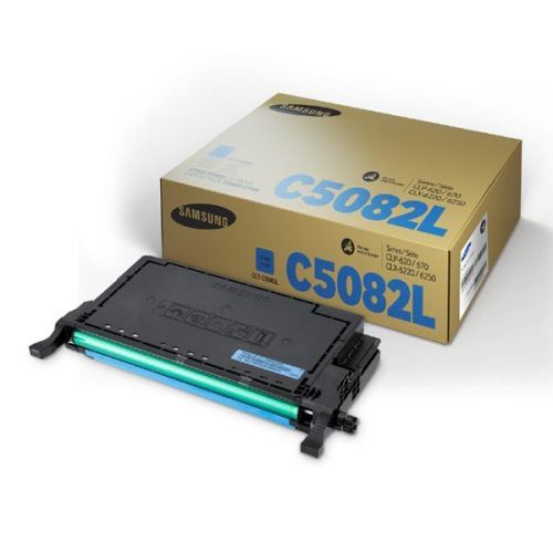 HP originál toner SU055A, CLT-C5082L, cyan, 4000str., C5082L, high capacity, Samsung CLP-620, CLP-670, CLX-6220, CLX-6250