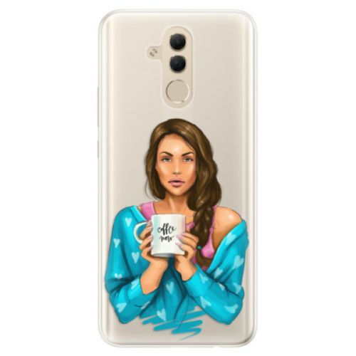 Silikónové puzdro iSaprio - Coffe Now - Brunette - Huawei Mate 20 Lite