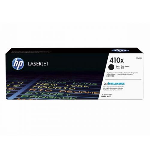 HP originál toner CF410X, black, 6500str., HP 410X, high capacity, HP LJ Pro M452, LJ Pro MFP M477, 680g