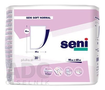 SENI SOFT NORMAL hygienické podložky, 90x60 cm, savosť 1350 ml, 30 ks