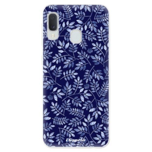 Odolné silikónové puzdro iSaprio - Blue Leaves 05 - Samsung Galaxy A20e