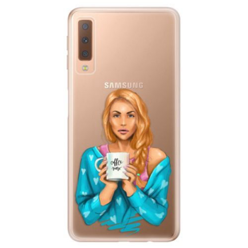 Odolné silikónové puzdro iSaprio - Coffe Now - Redhead - Samsung Galaxy A7 (2018)