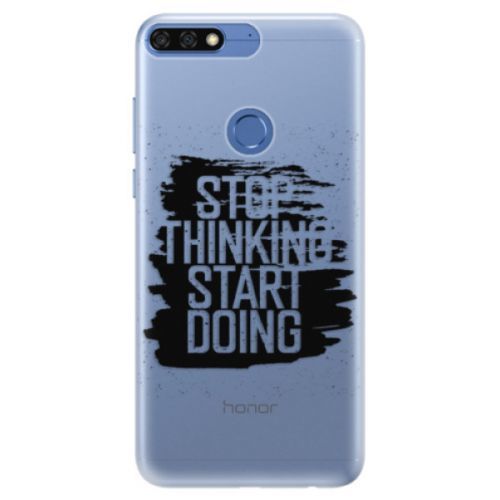 Silikónové puzdro iSaprio - Start Doing - black - Huawei Honor 7C