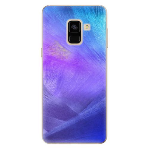 Odolné silikónové puzdro iSaprio - Purple Feathers - Samsung Galaxy A8 2018